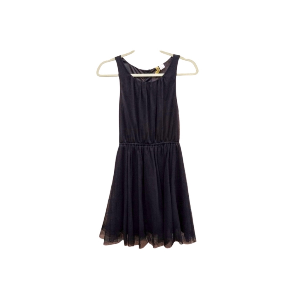 Divided H&M Black Tulle Sleeveless Mini Fit & Flare Dress Size 4